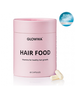 Glowwa hair food - Vitaminas para queda de cabelo 60 capsulas